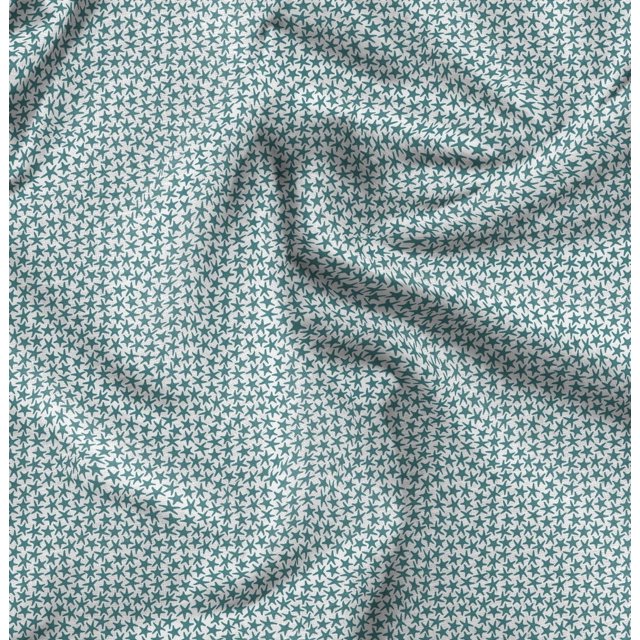 Soimoi polyester Crepe Fabric Stars Star Print Fabric by Yard 52 Inch Wide