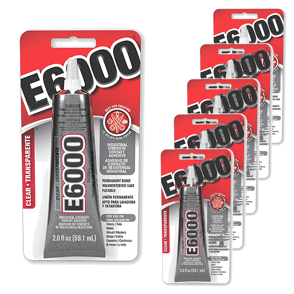 E6000 Industrial Strength Adhesive 2.0 Oz Clear, 6 Pack