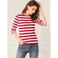 thumbnail image 3 of INSPIRE CHIC T-Shirt Décontracté Imprimé pour Femmes à Manches au Coude et Col Rond, 3 of 6