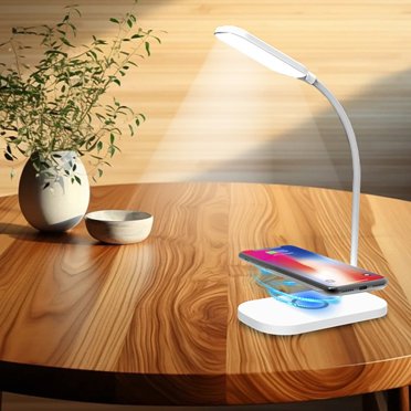 TopLLC Lampe de Bureau à DEL Protection des Yeux Étudiant Lecture Recharge Sans Fil Lampe de Bureau Bureau Chambre d'Enfant 3 Classe pour Ajuster Lampe de Lecture de Nuit10w Recharge Sans Fil Lampe de Recharge Sans Fil