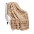 thumbnail image 1 of Holiday Time Camel Bubble Faux Fur Throw, 1 of 4