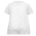 thumbnail image 4 of MesaSe Women Summer Short Sleeve Jumpsuits Shorts V Neck Button-Down Rompers, 4 of 6