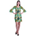 thumbnail image 2 of Moomaya Robe Courte Imprimée pour Femmes, Manches Évasées, Coupe Droite, Robes pour Femmes, Vêtements d'Été Décontractés, 2 of 6