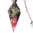 thumbnail image 3 of lionlar Hexagonal Crystal Pendulum Energy Generator Reiki Necklace for Protection Pink Pink Colorful, 3 of 5