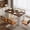 Walnut, variant on HORIZON Extendable Dining Table With 3 Removable Middle Leaves, Mobile Rolling Island Table With Power Outlet, Saving-space Cabinet With Storage For Dining Room And Living Room, White