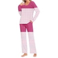 thumbnail image 1 of Rbaofujie Pyjama d'Automne pour Femmes Ensemble de Pyjama Décontracté à Imprimé Dégradé Haut et Pantalon pour Dames Ensemble de Pyjama pour Femmes, 1 of 6