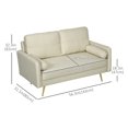 thumbnail image 3 of HOMCOM Causeuse avec Coussins et Oreillers, 2 Places, Enfants, Beige, 3 of 10