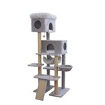 Grand arbre de chat extra pour les grands chats & Maisons multi-chats – Condos spacieux, Perches surdimensionnées, Postes de scratchage lourds, 71.9" Grande, grise