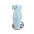 thumbnail image 2 of BLISSFUL STEP Style Women's Shoes Ankle Strap Block Heel Buckle Open Toe Sandals Sky Blue 10, 2 of 8