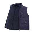 thumbnail image 4 of Birdeem Mens Thin Workwear Solid Color Stand Collar Sleeveless Jacket Tank Tops, 4 of 4