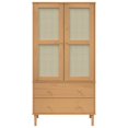 thumbnail image 3 of vidaXL Wardrobe SENJA Rattan Look Brown 90x55x175 cm Solid Wood Pine, 3 of 5