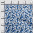 thumbnail image 2 of oneOone Velvet Medium Blue Fabric Abstract Craft Projects Decor Fabric Printed By The Yard 58 Inch Wide, 2 of 4