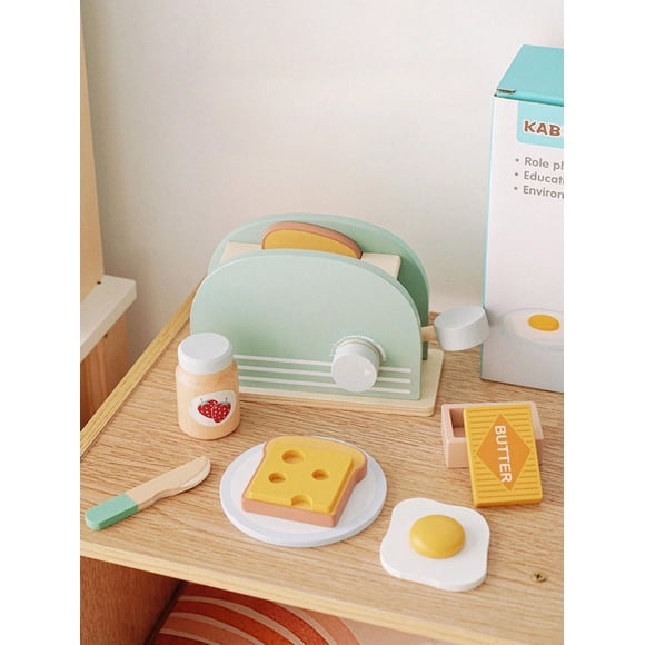 Ensemble de Jouets de Cuisine en Bois pour Enfants, Jeu d'Imitation de l'Heure du Thé Royal, Incluant des Ensembles de Jeu de Découpe de Nourriture, Jouets Éducatifs pour Garçons et Filles