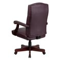 thumbnail image 2 of Pemberly Row Contemporary Leather Swivel Office Chair in Burgundy, 2 of 9