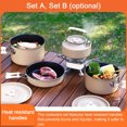 thumbnail image 2 of Camping Hiking Cookware Set Outdoor Portable Picnic Cookware Kit Aluminum Alloy Pot Frying Pan Kettle Set Travel Cooking Accessories, 2 of 8