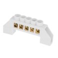 thumbnail image 4 of 10pcs 5 Hole Bridge Design Electrical Distribution Wire Screw Brass Terminal Block Connectors Pre Insulated Terminal Barrier Strip Block Neutral Wiring Block Connector Bar, 4 of 7