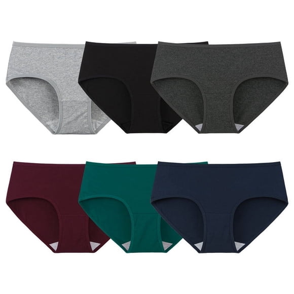 INNERSY Ensemble de 6 Culottes Hipster en Coton Doux et Respirant pour Femme, pour un Confort Quotidien (Taille M, Classique)