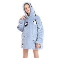 thumbnail image 3 of Faithtur Universal Warm Hooded Sweater Fashion Printing Mink Wool Home Clothes, 3 of 6
