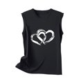 thumbnail image 5 of Timegard Camisoles pour Femmes Col Rond Imprimé Cœur Sans Manches Confortables Décontractées Amples Chemises Hauts Blouse, 5 of 5