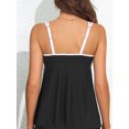 thumbnail image 2 of Charmo Ruched V Neck Swim Tops for Womens Flowy Tankini Tops Padded Bathing Suit Tops(No Bottoms）, 2 of 2