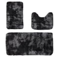 thumbnail image 2 of Czzoypi 3 Piece Bathroom Rug Setu-Shaped Contour Rug, Mat and Toilet Lid Cover,Water Absorbent Soft Microfiber Shaggy Bathroom Mat,For Tub, Shower, Bath Room,Machine Washable, 2 of 7