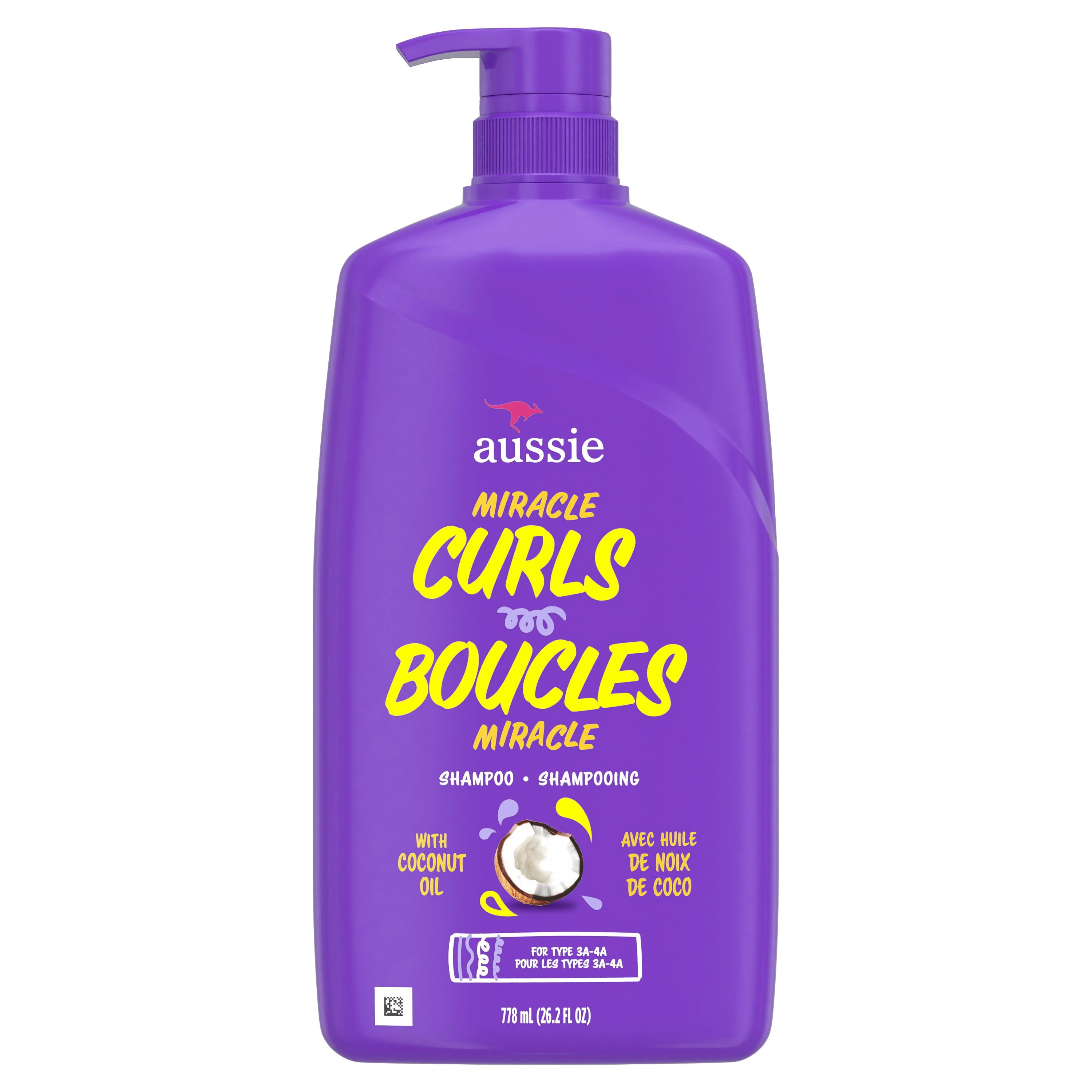 Aussie Boucles Miracle avec Huile de Noix de Coco & de Jojoba, Shampooing Sans Parabènes