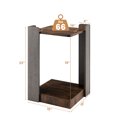 thumbnail image 3 of Costway 2PCS 2 Tier Sofa Side End Table Storage Shelf Small Spaces Living Room Bedroom, 3 of 8