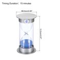 thumbnail image 2 of Unique Bargains 15 Minute Sand Timer, Sandy Clock, Count Down Sand Glass, Blue Sands, 2 of 5