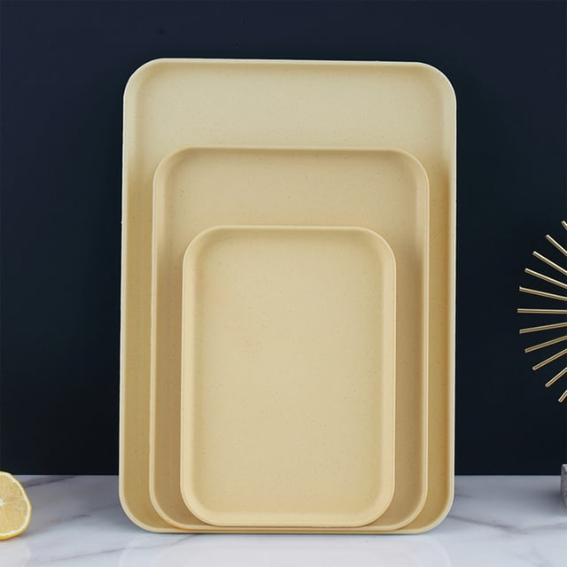 Big Sale! Rectangular Tray Set, Large, Medium, Small Household Plates for Tea Cups, Dinner Plates, Snack Plates, Multi-Use Serving Platters for Kitchen and Home