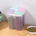 thumbnail image 2 of TIELUTT Pot Scellé pour Céréales avec Compartiment, Pot de Rangement pour la Maison et la Cuisine, Pot de Rangement de Qualité Alimentaire avec Rangement, Garde-Manger, Contenants de Cuisine, Ensemble de Rangement, Contenant Alimentaire, Contenant à Café 5 Lb, Couvercles à Pression, Remplacement, 2 of 5