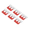 thumbnail image 4 of Jumper Block Terminal Strips, Copper Conductor Fork Type Terminal Strips Flame Retardant Red  For Distribution Cabinet Boxes TB 1503, 4 of 8