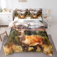 thumbnail image 1 of YST Deer Moose Hunting Theme Bedding Set, King Size 7 Count, 1 of 4
