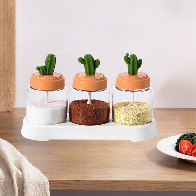 EGNMCR Closet Organizers and Storage, Organization and Storage, Storage Bins Kitchen Transparent Seasoning Jar Sealed Proof Quantitative Seasoning Jar Chicken Large Opening Glass Jar Glass spice jars