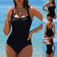thumbnail image 2 of Yammkia Maillots de Bain pour Femmes 2026 Contrôle du Ventre Maillot de Bain une Pièce pour Femme Maillot de Bain Modeste Contrôle du Ventre Robe de Bain à devant Torsadé Maillot de Bain 2026 (Noir, TG), 2 of 9