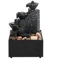 thumbnail image 3 of CHUANK 20004744701to Plastic Tabletop Water Fountain with LED Light Indoor  Black, 3 of 10