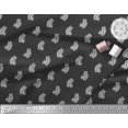 thumbnail image 2 of Soimoi Moss Georgette Fabric Paisley Block Printed Fabric 1 Yard 42 Inch Wide, 2 of 3