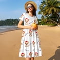 thumbnail image 4 of Vsdgher Corgi avec Chapeau du Père Noël pour Femmes Été 2025 Robes Midi Maxi Décontractées Légères à Manches Courtes à Col Rond Robe de Plage, 4 of 6
