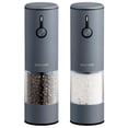thumbnail image 1 of Stainless Steel Electric Salt and Pepper Grinder Set (Wedgwood Blue) - 2 Pack Rechargeable Mills with LED Light, 6 Adjustable Grind Modes & Rustproof Design - Premiu, 1 of 6