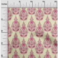 thumbnail image 1 of oneOone Silk Tabby Fabric Floral & Paisley Block Printed Fabric 1 Yard 42 Inch Wide, 1 of 4