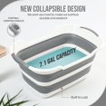 thumbnail image 3 of HAHDAXIA Baignoire Multifonction pour Chien, Panier à Linge et Organisateur de Rangement, Baignoire Pliable et Rabattable pour Chien/chat/animal de Compagnie, Baignoire Portable pour Lavage de Chiot, Douche de Voyage pour Petits Chiens, Chats, 3 of 7