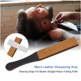 thumbnail image 1 of Ruiboury Men's Leather Sharpening Strop Shaving Strap for Barber Straight Razor Folding Knife Belt, 1 of 7