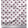 thumbnail image 1 of Soimoi Poly Georgette Fabric Dot & Snow Flakes Floral Print Fabric by Yard 52 Inch Wide, 1 of 5