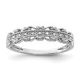 thumbnail image 1 of 925 Sterling Silver Rhodium-plated Diamond Band Ring, 1 of 2