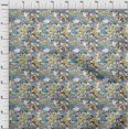 thumbnail image 4 of oneOone Rayon Brown Fabric Florals Craft Projects Decor Fabric Printed By The Yard 56 Inch Wide, 4 of 4