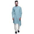 thumbnail image 1 of Atasi Party Wear Kurta Pajama For Men Mandarin Collar Ethnic Printed Kurta Set, 1 of 3