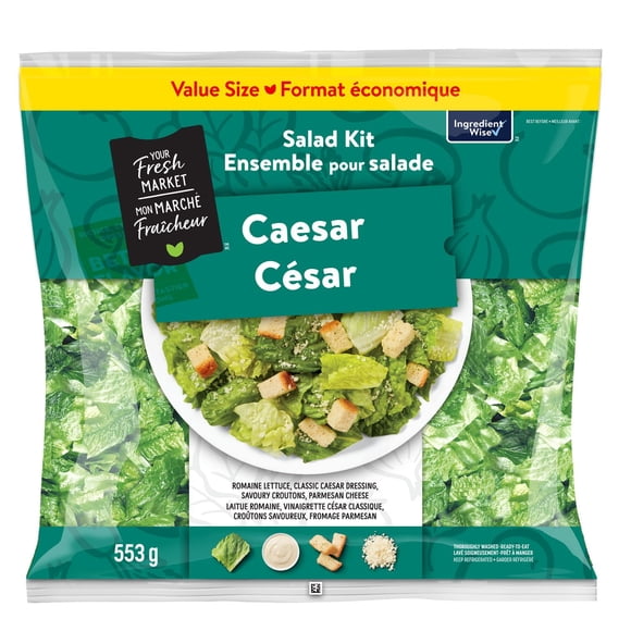 Ensemble pour salade césar Mon marché fraîcheur en format économique 553g