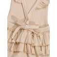 thumbnail image 2 of Xingqing Newborn Baby Girl Ruffle Outfit Summer Sleeveless Backless Ribbed Basic One Piece Romper Bodysuit Jumpsuit, 2 of 7