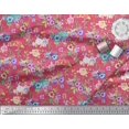 thumbnail image 3 of Soimoi Poly Georgette Fabric Leaves, & Rose Floral Print Sewing Fabric Yard 52 Inch Wide, 3 of 3