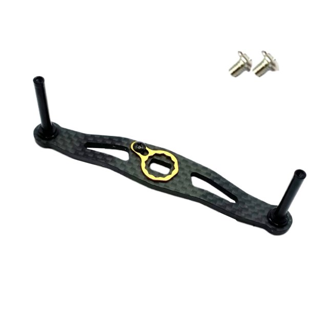 GLFILL 1Set Carbon Fiber Fishing Rocker Handle FOR DAIWA FOR ABU Hole 8/5MM BaitCasting Reel Fishing Tool Accessories champagne
