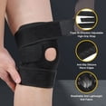 thumbnail image 2 of HAHADAXA Knee Brace with Side Stabilizers, Knee Compression Sleeve, Knee Wrap for Meniscus Tear Knee Pain ACL MCL Injury Recovery Adjustable Knee Support for Men and Women, 2 of 7